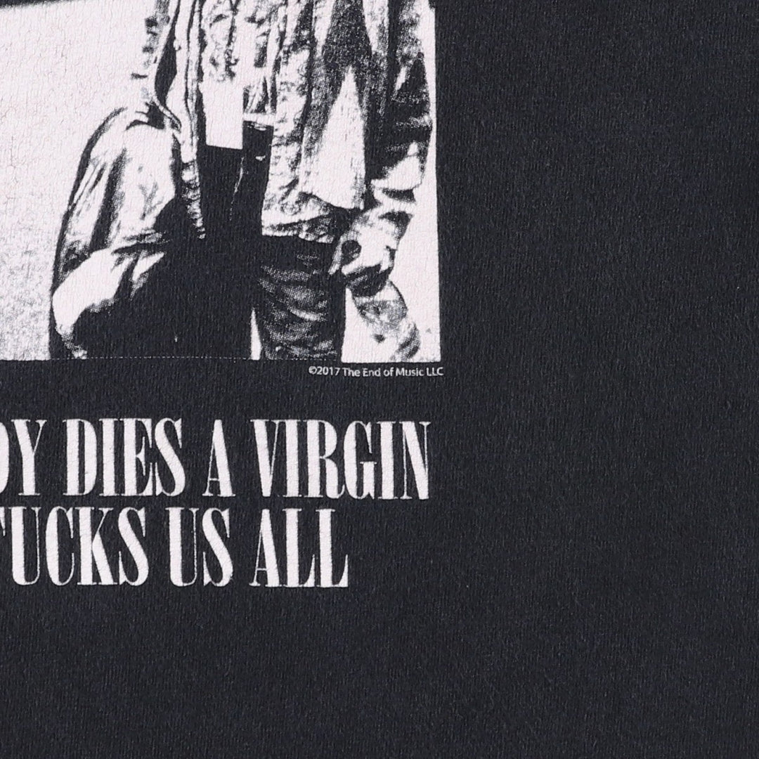 KURT COBAIN Kurt Cobain band T-shirt, band T, men's M size cotton black type Vintage Second Hand