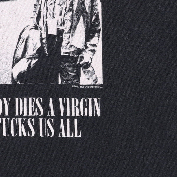 KURT COBAIN Kurt Cobain band T-shirt, band T, men's M size cotton black type Vintage Second Hand