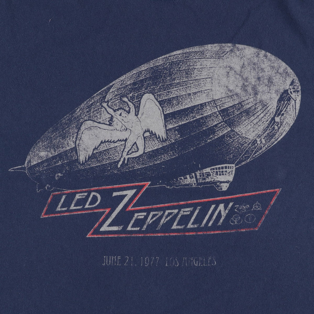 Gildan LED ZEPPELIN Band T-shirt, Men's XL size unclear navy blue type Vintage Second Hand
