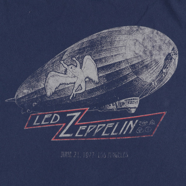 Gildan LED ZEPPELIN Band T-shirt, Men's XL size unclear navy blue type Vintage Second Hand