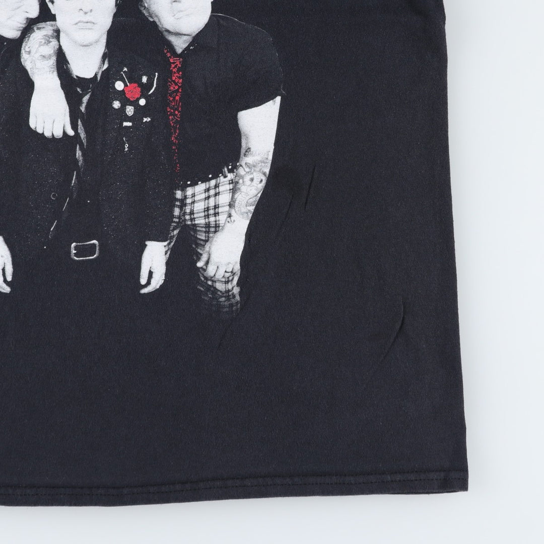 GREEN DAY Green Day Band T-shirt Band T Men's XL size cotton black type Vintage Second Hand