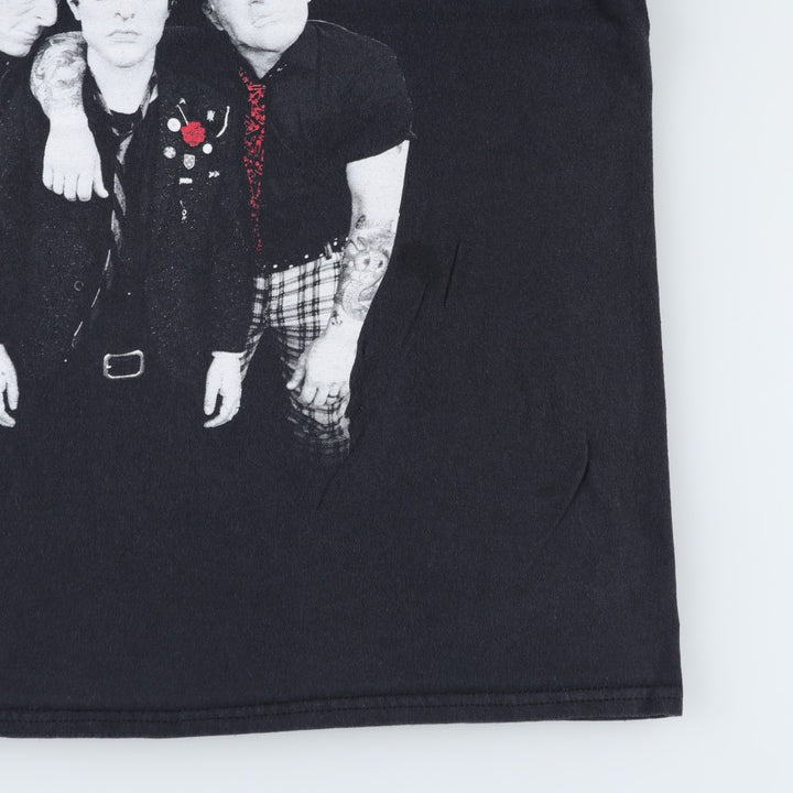 GREEN DAY Green Day Band T-shirt Band T Men's XL size cotton black type Vintage Second Hand