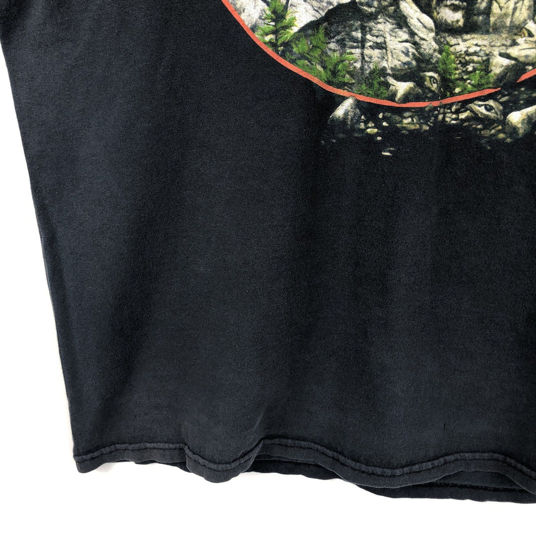 IRON MAIDEN Iron Maiden Band T-shirt Band T Men's L size unclear black type Vintage Second Hand