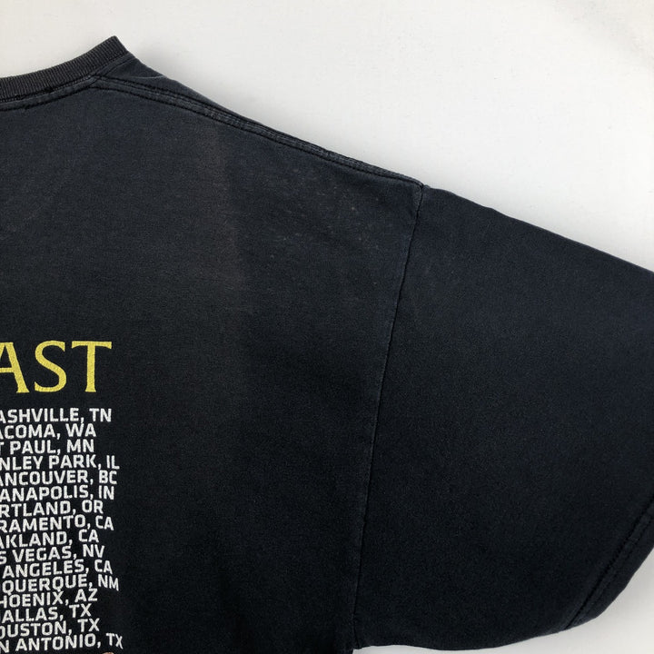 IRON MAIDEN Iron Maiden Band T-shirt Band T Men's L size unclear black type Vintage Second Hand