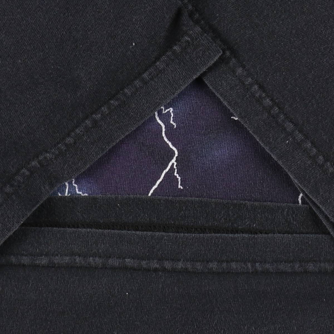 METALLICA RIDE THE LIGHTNING Skull Pattern Band T-Shirt (Men's Size M) unclear black type Vintage Second Hand