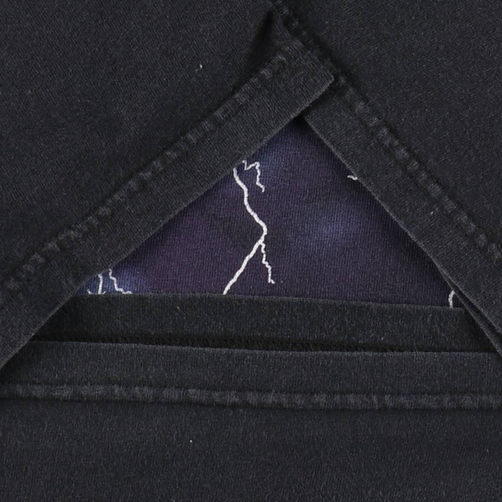 METALLICA RIDE THE LIGHTNING Skull Pattern Band T-Shirt (Men's Size M) unclear black type Vintage Second Hand