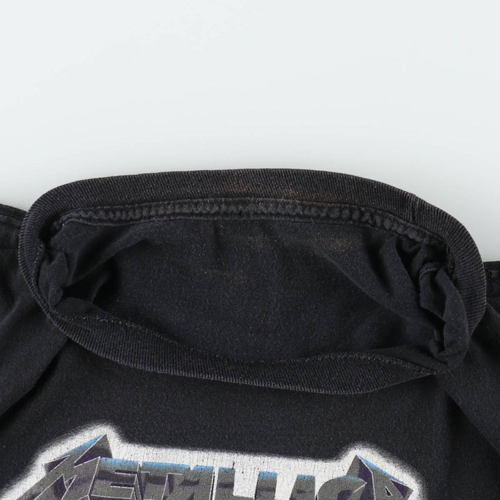METALLICA RIDE THE LIGHTNING Skull Pattern Band T-Shirt (Men's Size M) unclear black type Vintage Second Hand