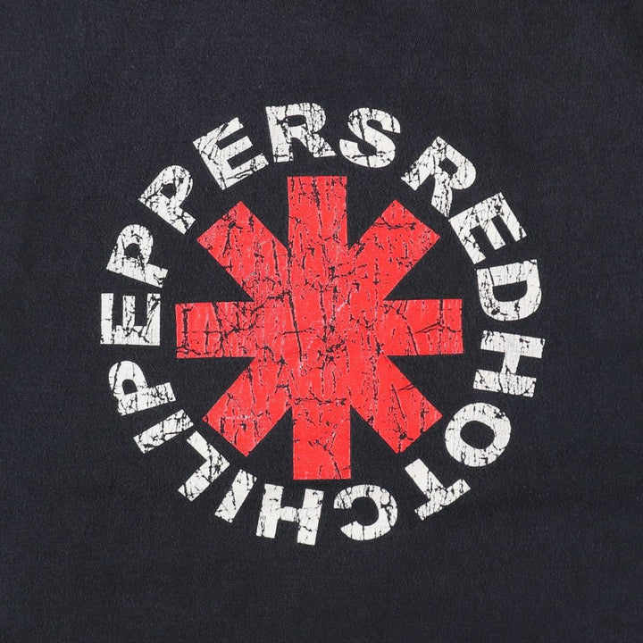 RED HOT CHILI PEPPERS Red Hot Chili Peppers Band T-shirt Band T Men's L size unclear black type Vintage Second Hand