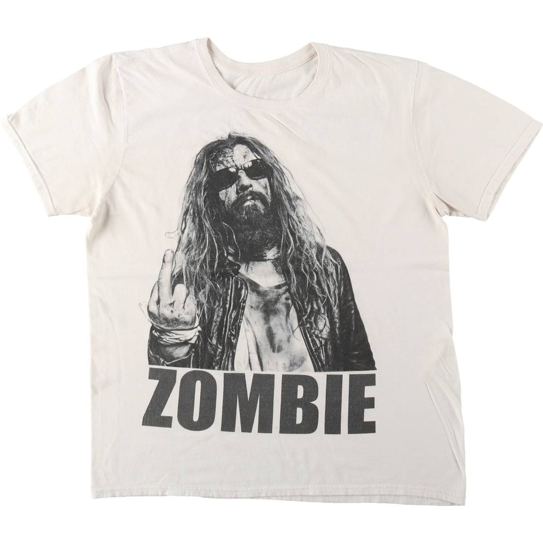 Rob Zombie Rob Zombie Band T-shirt Band T Men's L size cotton white type Vintage Second Hand