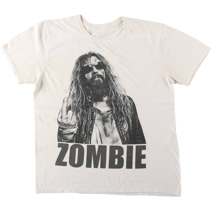 Rob Zombie Rob Zombie Band T-shirt Band T Men's L size cotton white type Vintage Second Hand