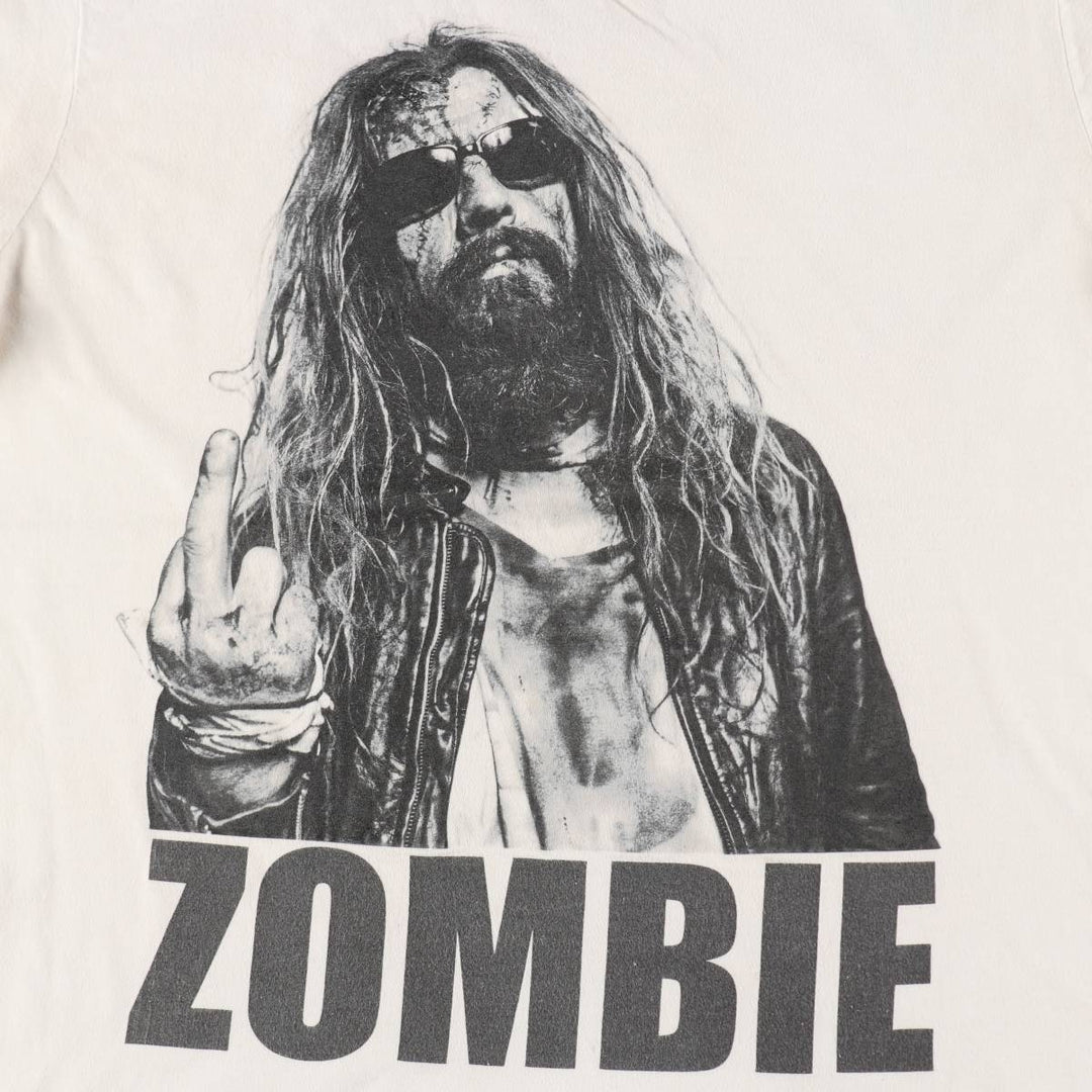 Rob Zombie Rob Zombie Band T-shirt Band T Men's L size cotton white type Vintage Second Hand
