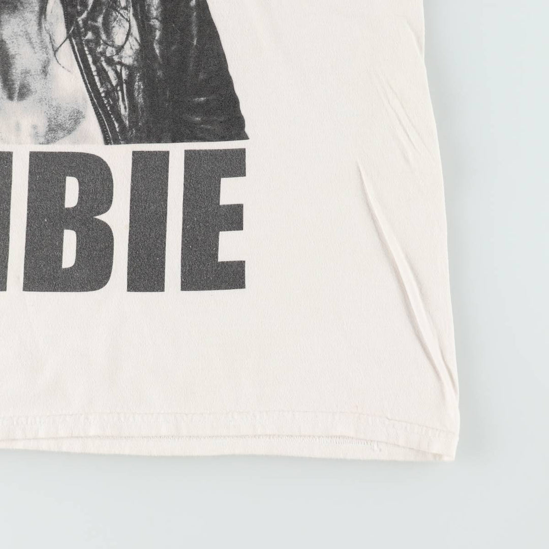 Rob Zombie Rob Zombie Band T-shirt Band T Men's L size cotton white type Vintage Second Hand