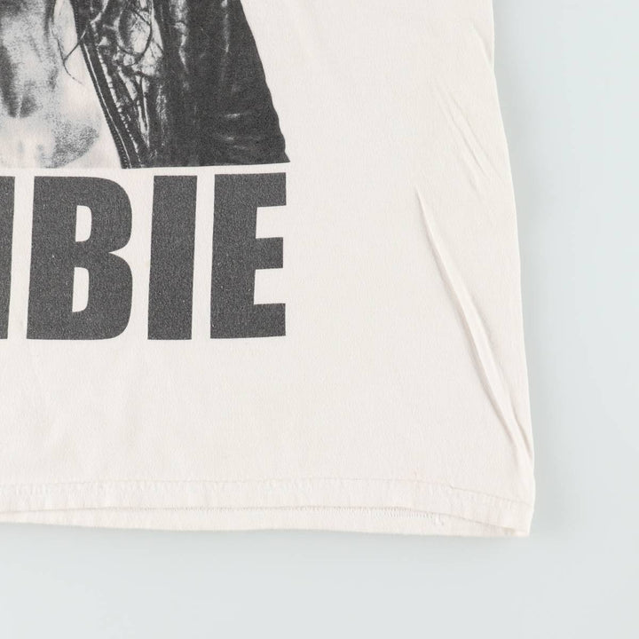 Rob Zombie Rob Zombie Band T-shirt Band T Men's L size cotton white type Vintage Second Hand