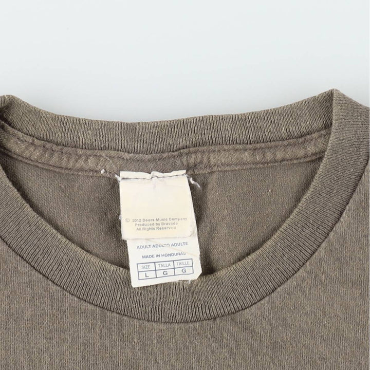 Delta Pro Weight The Doors Band T-Shirt (Men's Size L) cotton gray type Vintage Second Hand