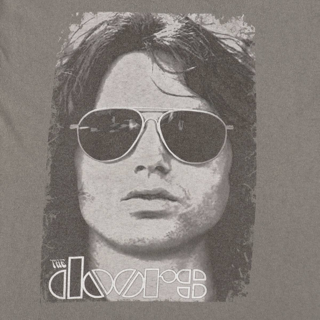 Delta Pro Weight The Doors Band T-Shirt (Men's Size L) cotton gray type Vintage Second Hand