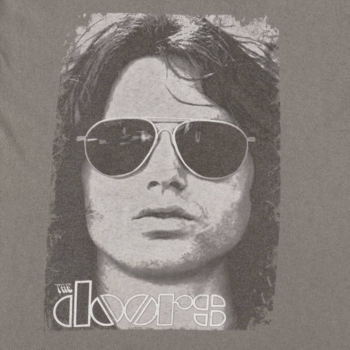 Delta Pro Weight The Doors Band T-Shirt (Men's Size L) cotton gray type Vintage Second Hand