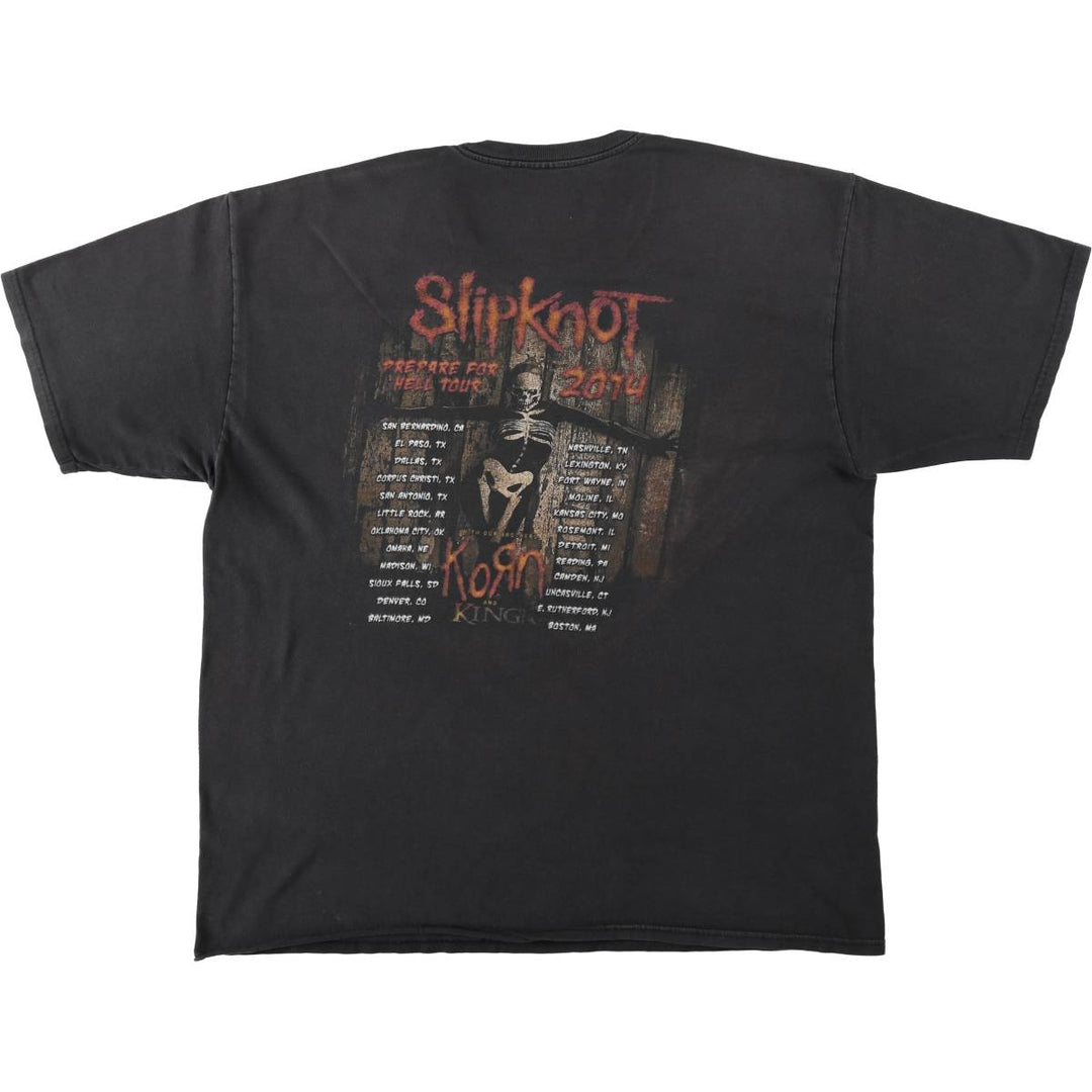 SLIPKNOT Slipknot Band T-shirt Band T Men's XL size unclear Charcoal Vintage Second Hand
