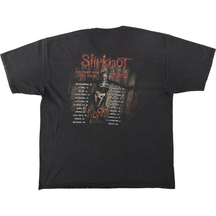 SLIPKNOT Slipknot Band T-shirt Band T Men's XL size unclear Charcoal Vintage Second Hand