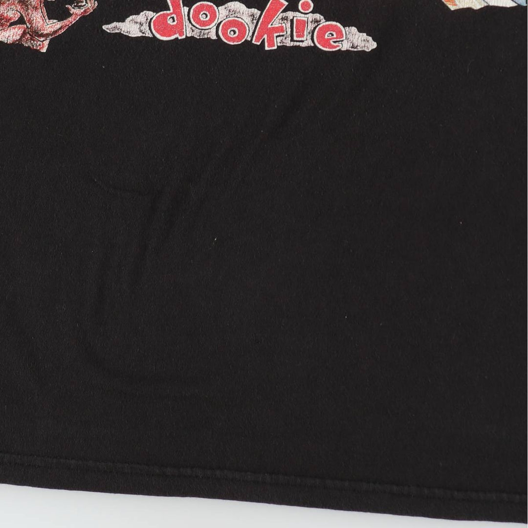 GREEN DAY Green Day Band T-shirt Band T Men's L size unclear black type Vintage Second Hand