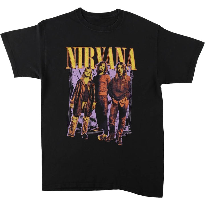 NIRVANA Nirvana Band T-shirt, Band T, Men's S size unclear black type Vintage Second Hand