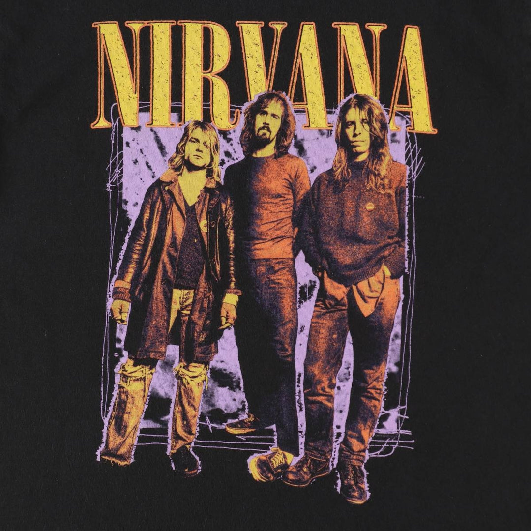 NIRVANA Nirvana Band T-shirt, Band T, Men's S size unclear black type Vintage Second Hand