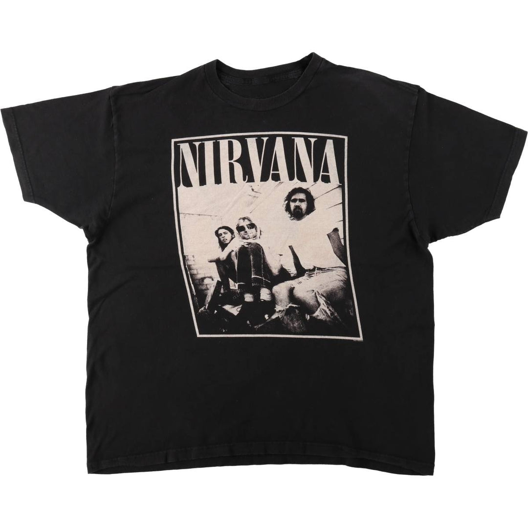 NIRVANA Nirvana Band T-shirt, Band T, Men's XL size unclear black type Vintage Second Hand