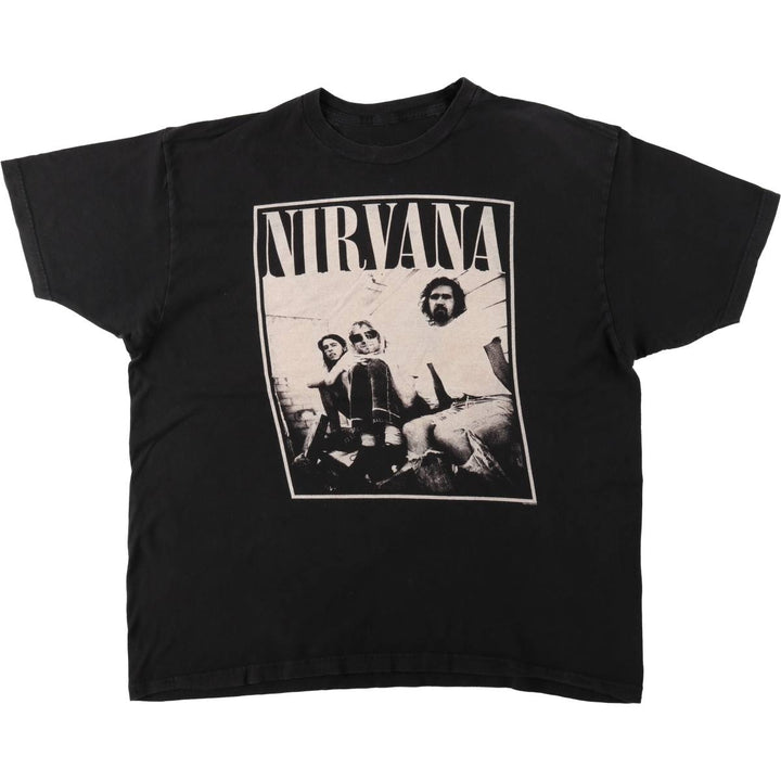 NIRVANA Nirvana Band T-shirt, Band T, Men's XL size unclear black type Vintage Second Hand