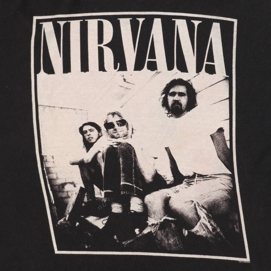 NIRVANA Nirvana Band T-shirt, Band T, Men's XL size unclear black type Vintage Second Hand