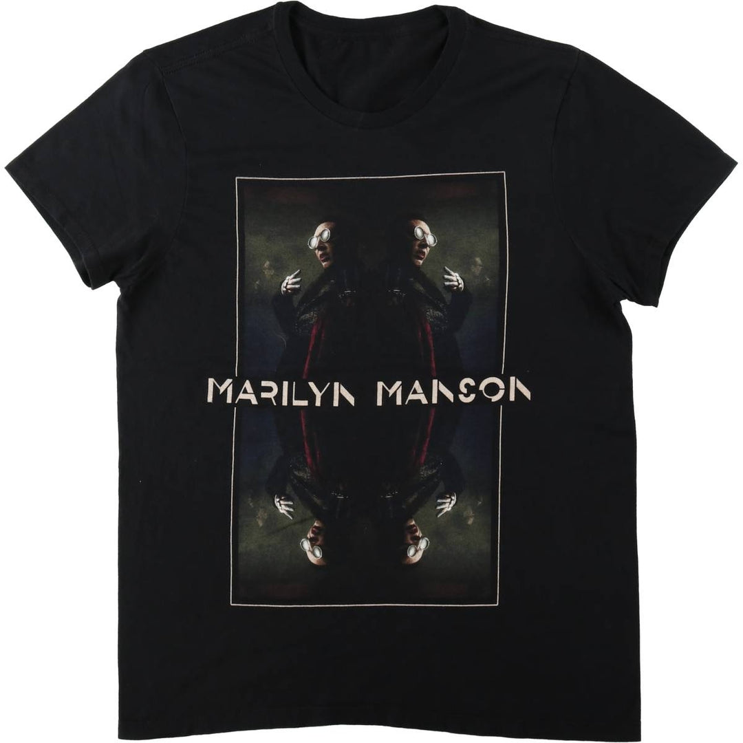 MARILYN MANSON Marilyn Manson Band T-shirt Band T Men's S size unclear black type Vintage Second Hand