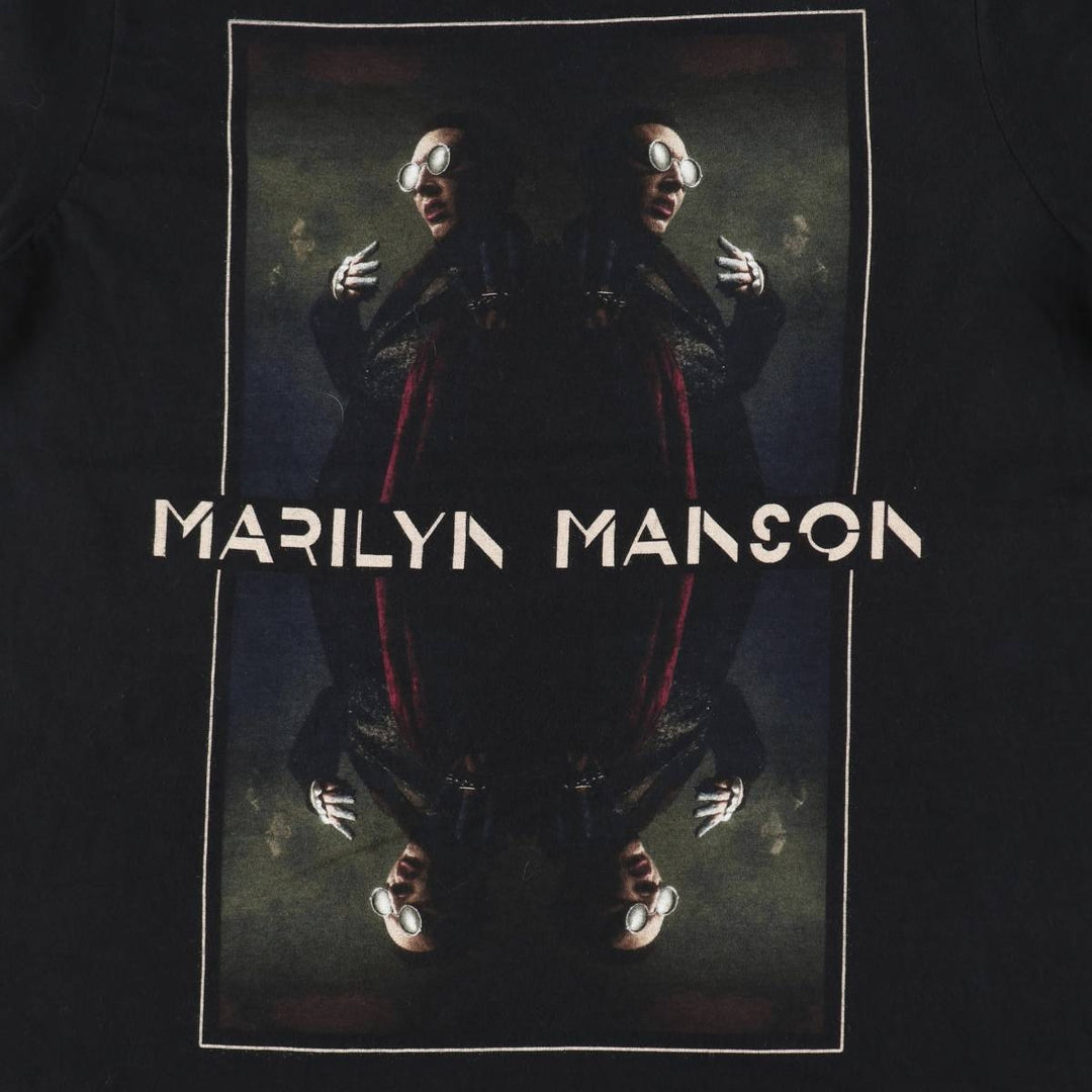 MARILYN MANSON Marilyn Manson Band T-shirt Band T Men's S size unclear black type Vintage Second Hand