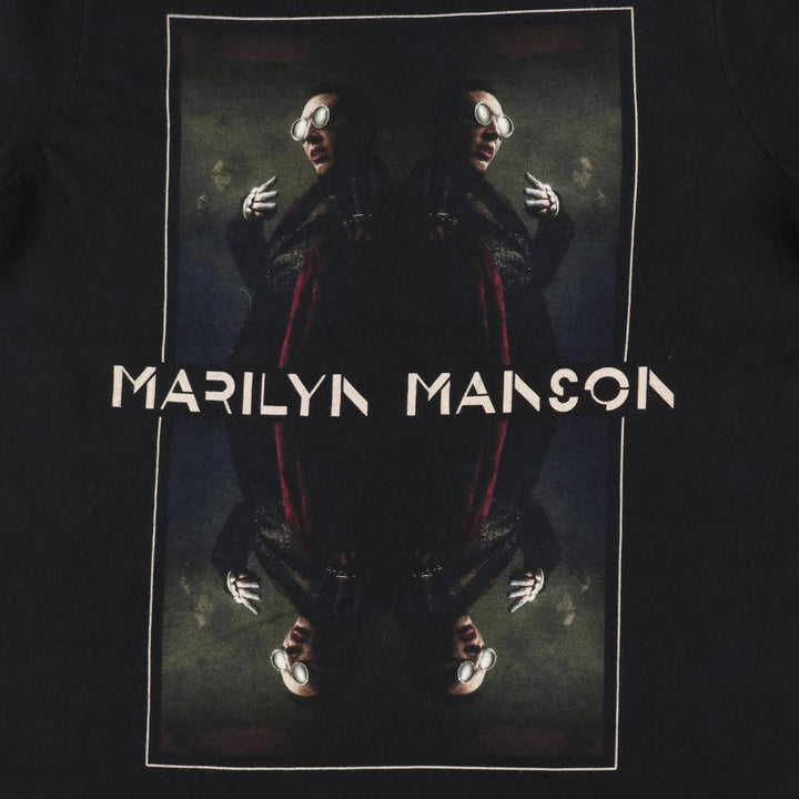 MARILYN MANSON Marilyn Manson Band T-shirt Band T Men's S size unclear black type Vintage Second Hand