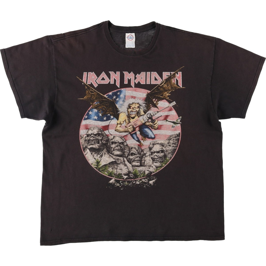 IRON MAIDEN Iron Maiden Band T-shirt Band T Men's XL size cotton black type Vintage Second Hand