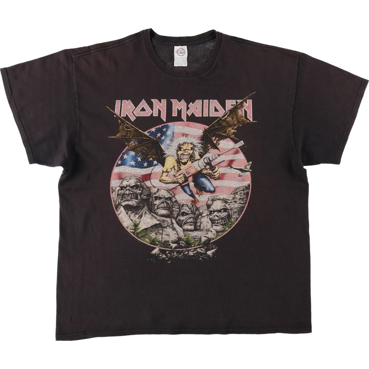 IRON MAIDEN Iron Maiden Band T-shirt Band T Men's XL size cotton black type Vintage Second Hand