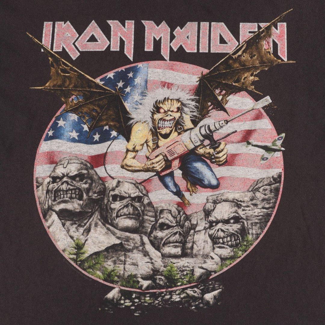 IRON MAIDEN Iron Maiden Band T-shirt Band T Men's XL size cotton black type Vintage Second Hand
