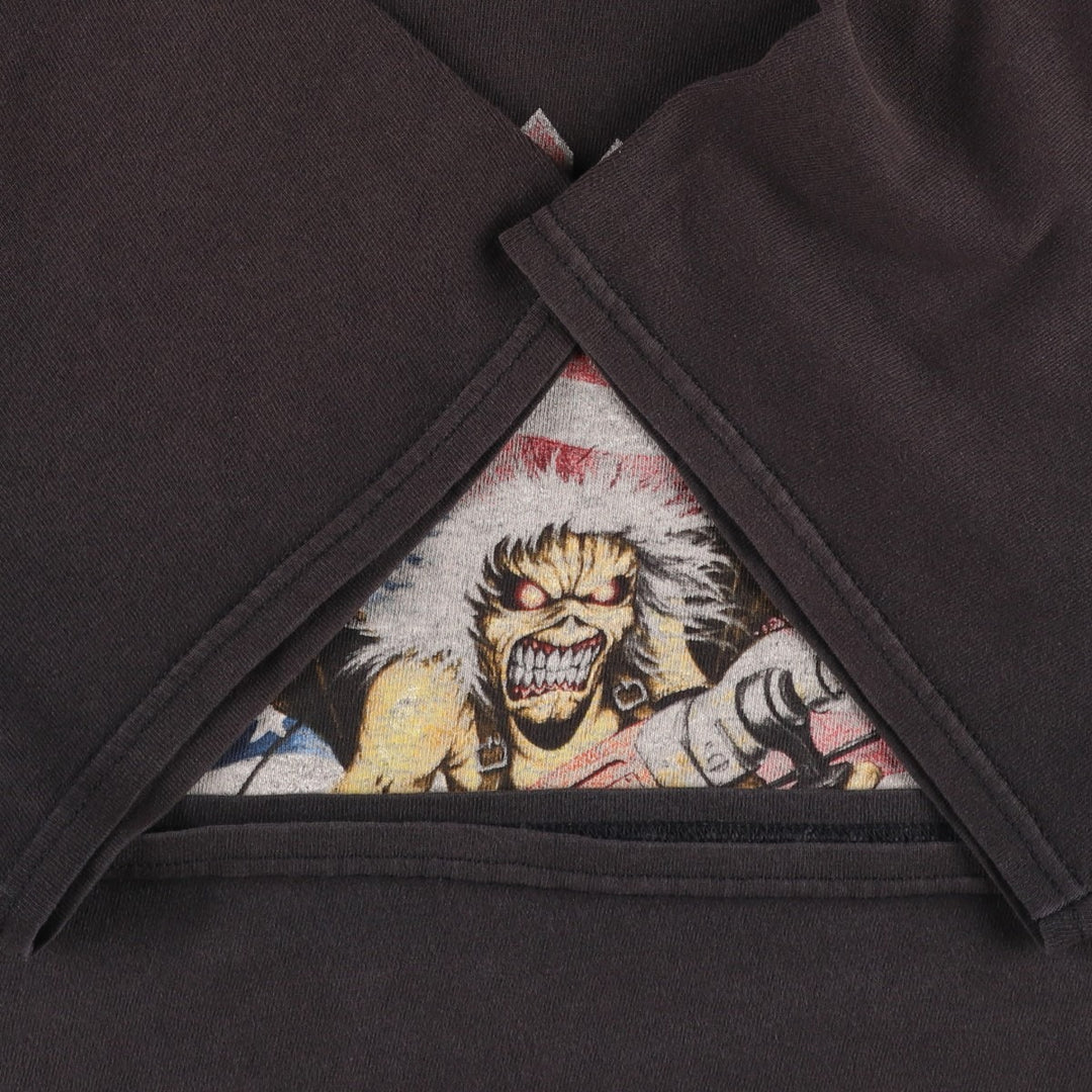 IRON MAIDEN Iron Maiden Band T-shirt Band T Men's XL size cotton black type Vintage Second Hand