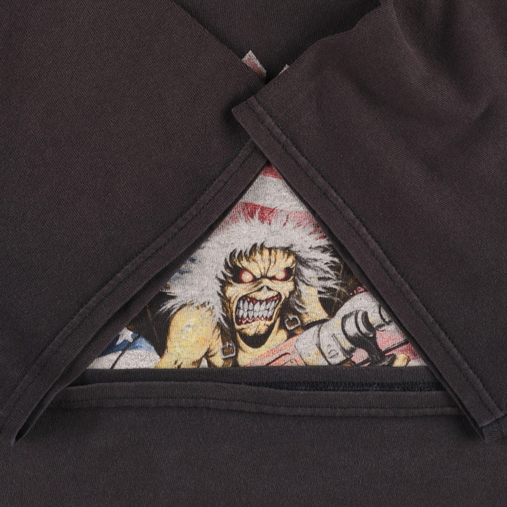 IRON MAIDEN Iron Maiden Band T-shirt Band T Men's XL size cotton black type Vintage Second Hand