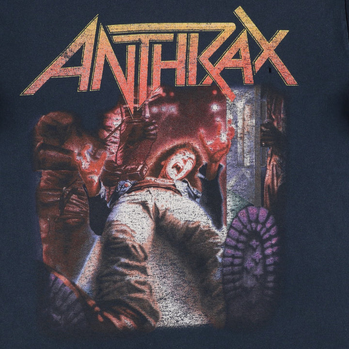Gildan Anthrax Band T-shirt, Men's Size S (approx.) cotton black type Vintage Second Hand