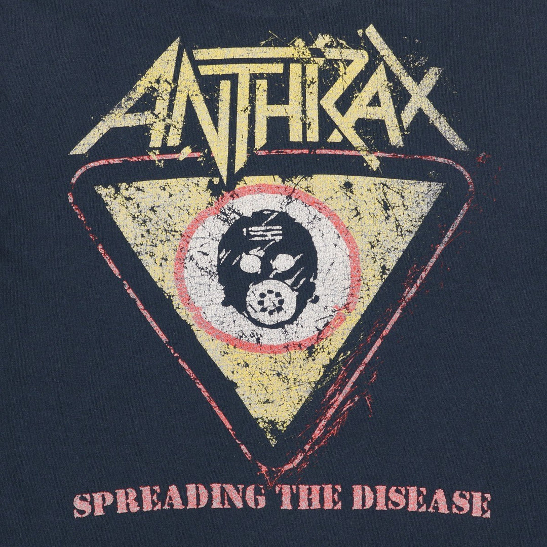 Gildan Anthrax Band T-shirt, Men's Size S (approx.) cotton black type Vintage Second Hand