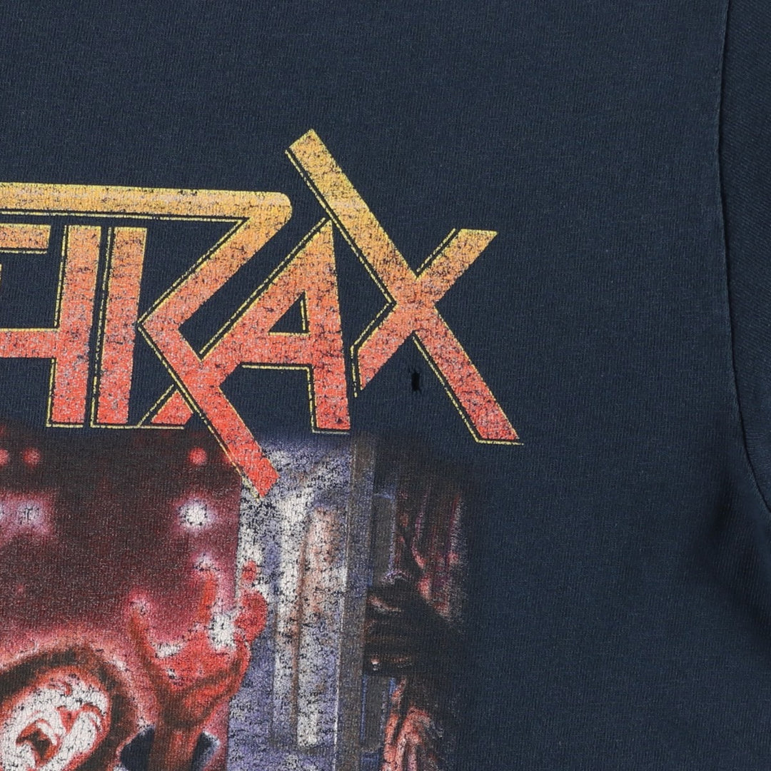 Gildan Anthrax Band T-shirt, Men's Size S (approx.) cotton black type Vintage Second Hand