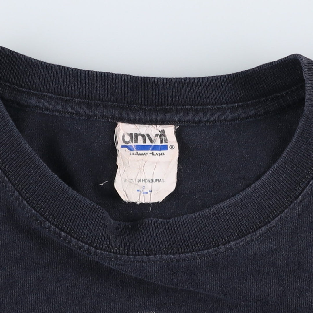 Anvil Johnny Cash Band T-shirt (Men's size L) cotton black type Vintage Second Hand