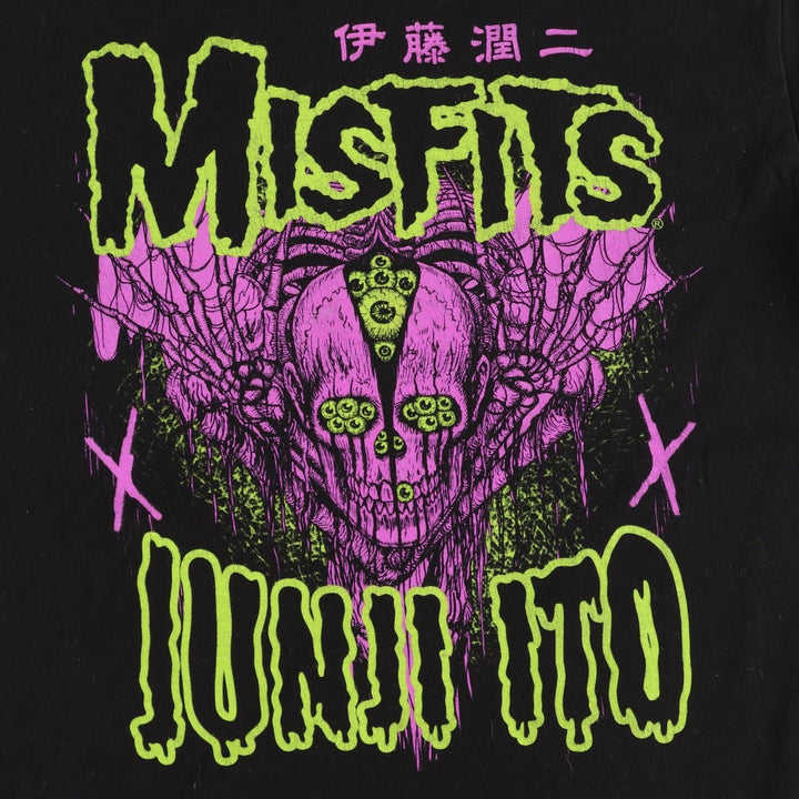 THE MISFITS Junji Ito Band T-shirt (Men's size M) unclear black type Vintage Second Hand