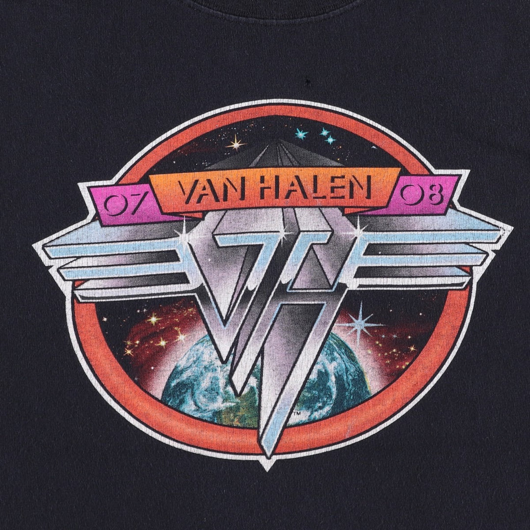 Anvil VAN HALEN Band T-shirt (Men's size L) cotton black type Vintage Second Hand