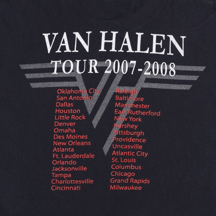 Anvil VAN HALEN Band T-shirt (Men's size L) cotton black type Vintage Second Hand