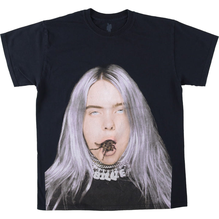 BILLIE EILISH Billie Eilish Band T-shirt Band T Men's M size cotton black type Vintage Second Hand