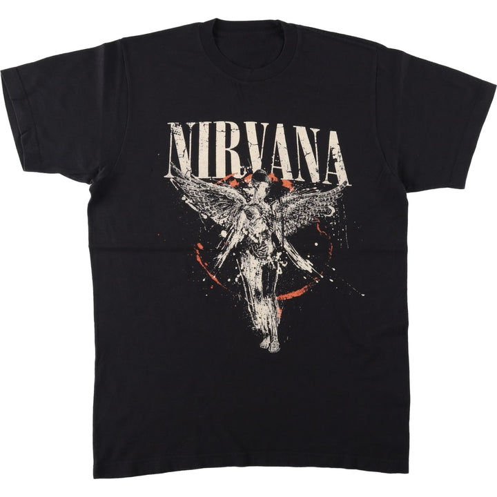 NIRVANA Nirvana Band T-shirt, Band T, Men's XL size unclear black type Vintage Second Hand