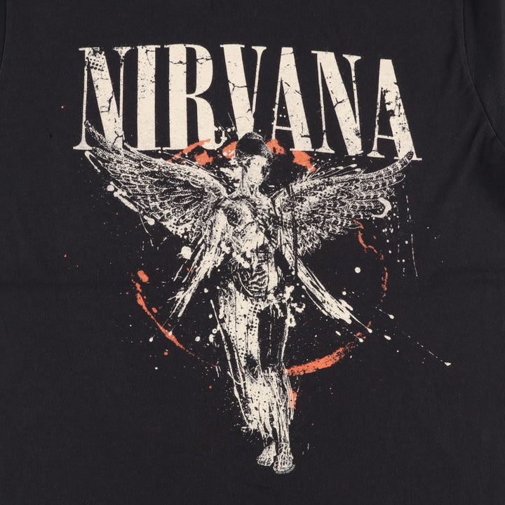 NIRVANA Nirvana Band T-shirt, Band T, Men's XL size unclear black type Vintage Second Hand