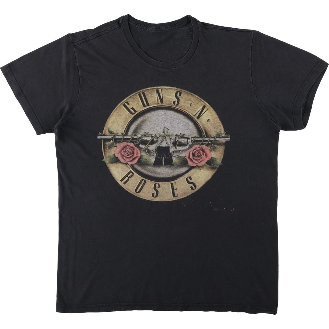 GUNS N' ROSES Guns N' Roses Band T-Shirt Band Tee Men's XL unclear black type Vintage Second Hand