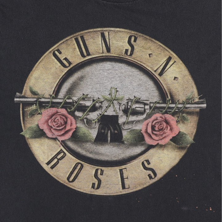 GUNS N' ROSES Guns N' Roses Band T-Shirt Band Tee Men's XL unclear black type Vintage Second Hand