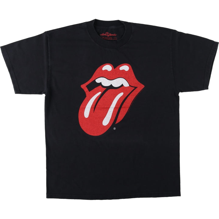 The Rolling Stones Band T-shirt, Band T, Men's L size cotton black type Vintage Second Hand