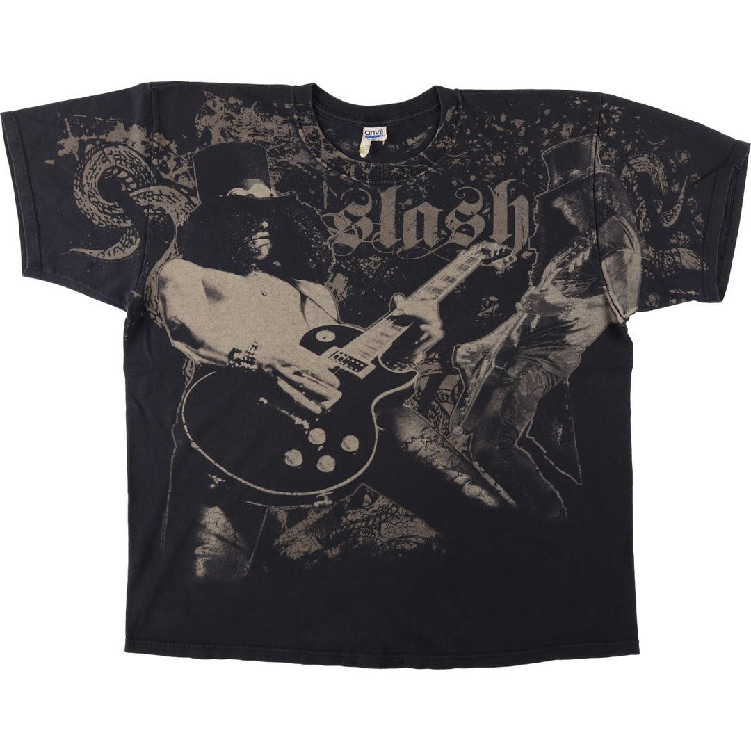 Anvil SLASH band t-shirt, men's size XL. cotton black type Vintage Second Hand